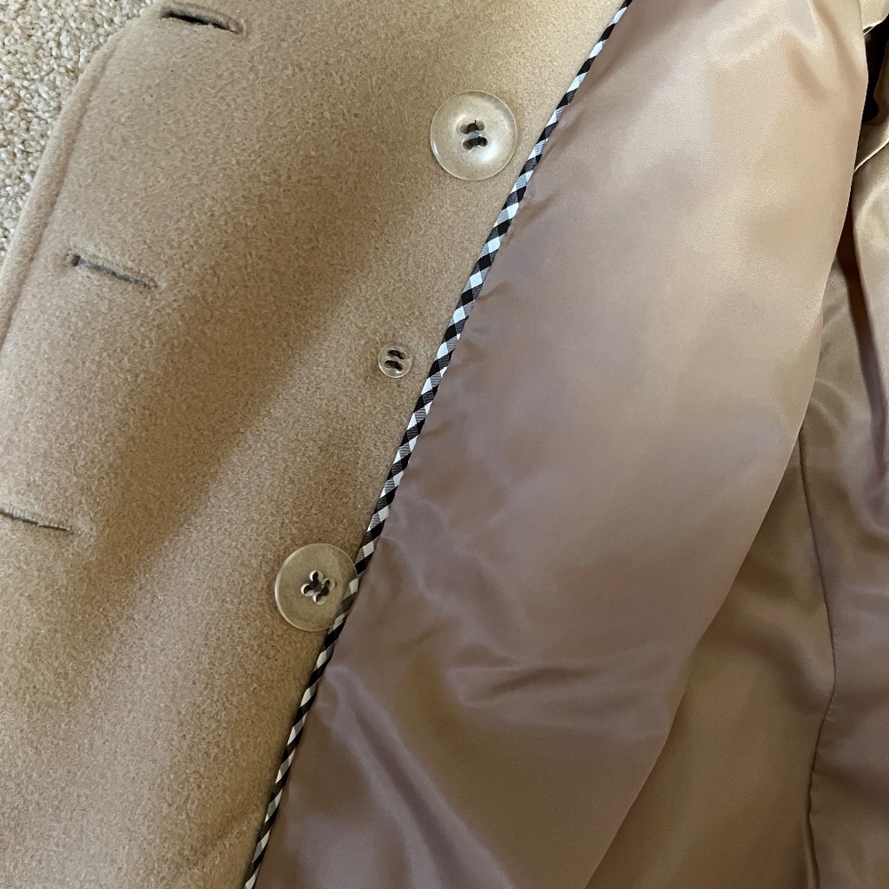 St John's Bay Dress Coat - with large reinforced brown buttons and inside pocket - Picture 8 of 16